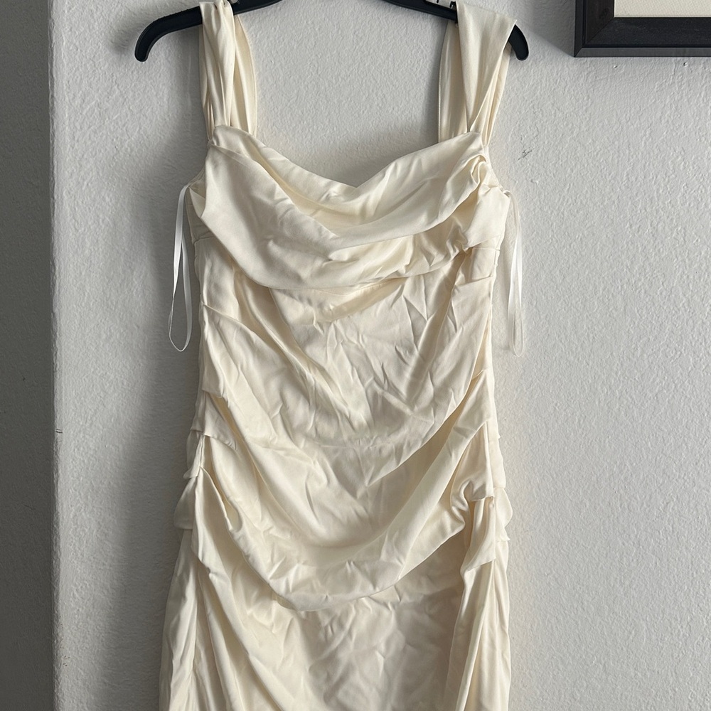 Little White Dress By Suzi Vintage Cream Mini Dress